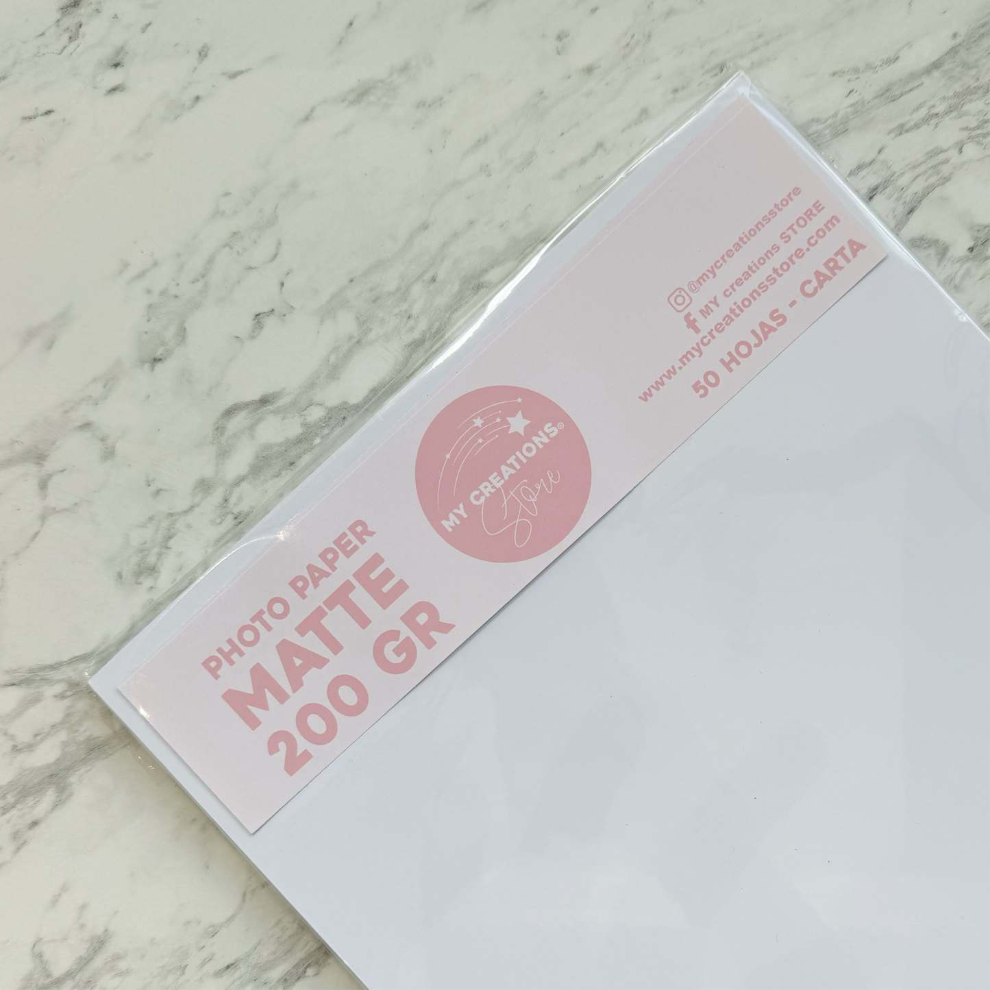 50 hojas - Papel fotográfico mate 200gr carta*