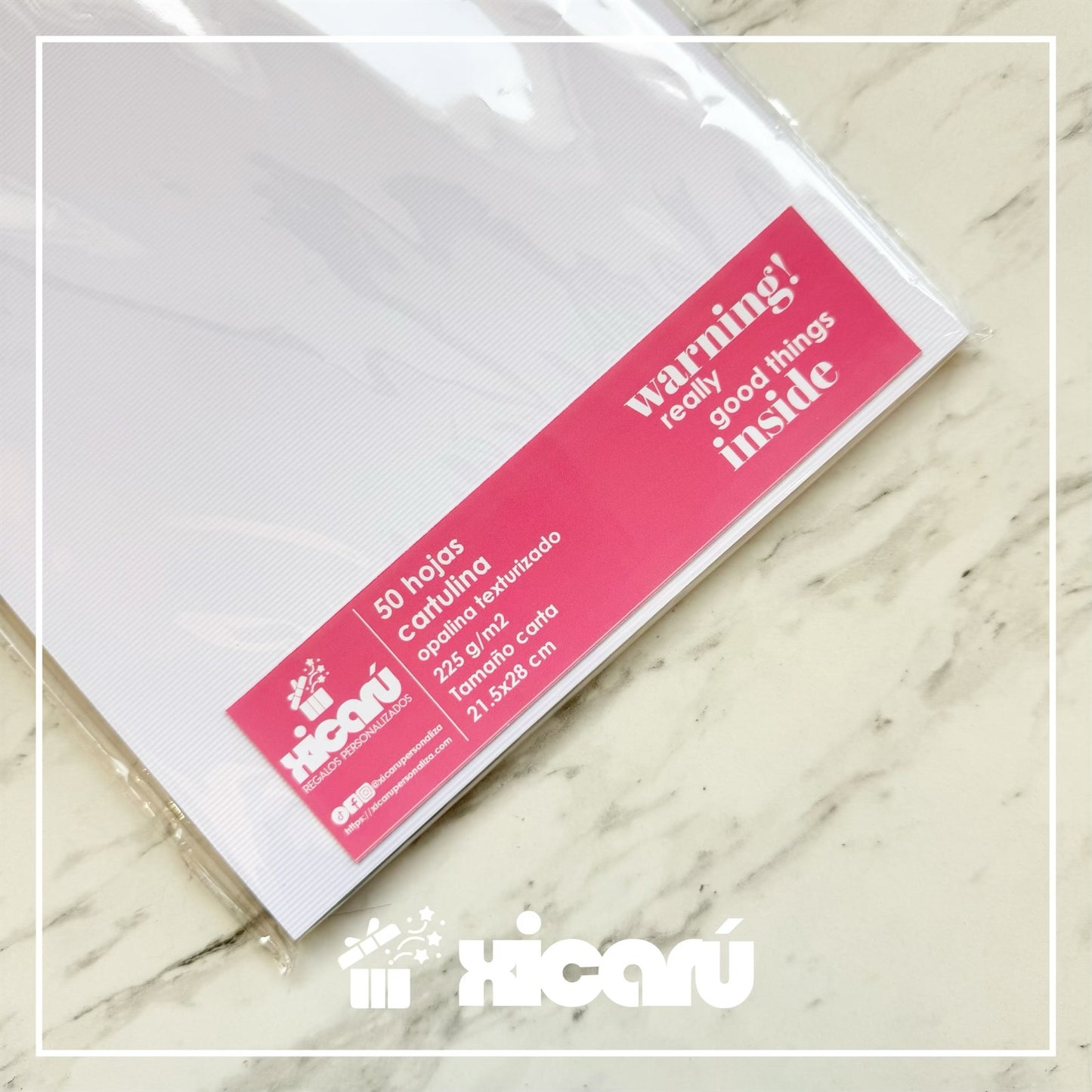 50 Hojas - Cartulina Opalina LÍNEAS texturizado*