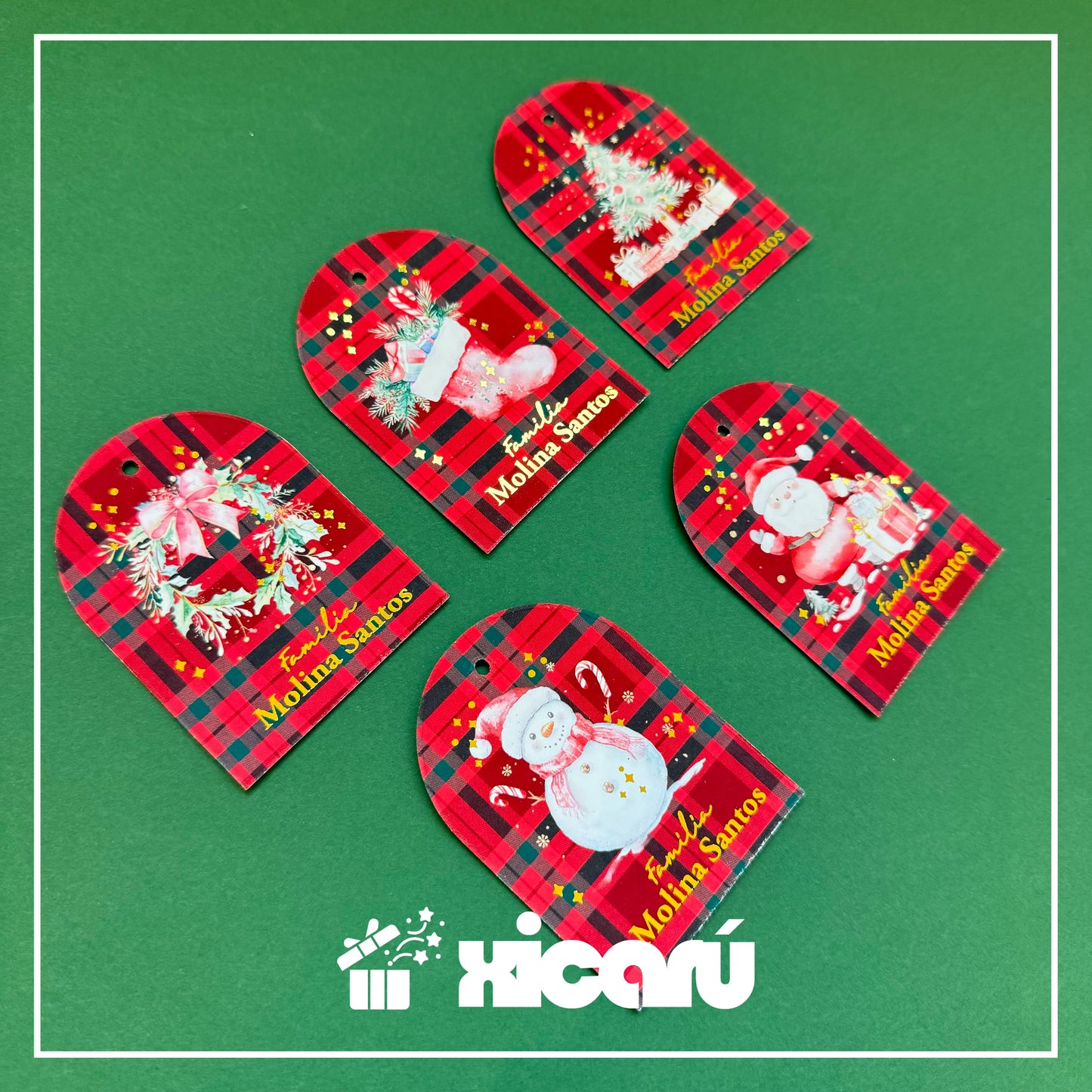 Tarjetas Navidad: Tartán Mix