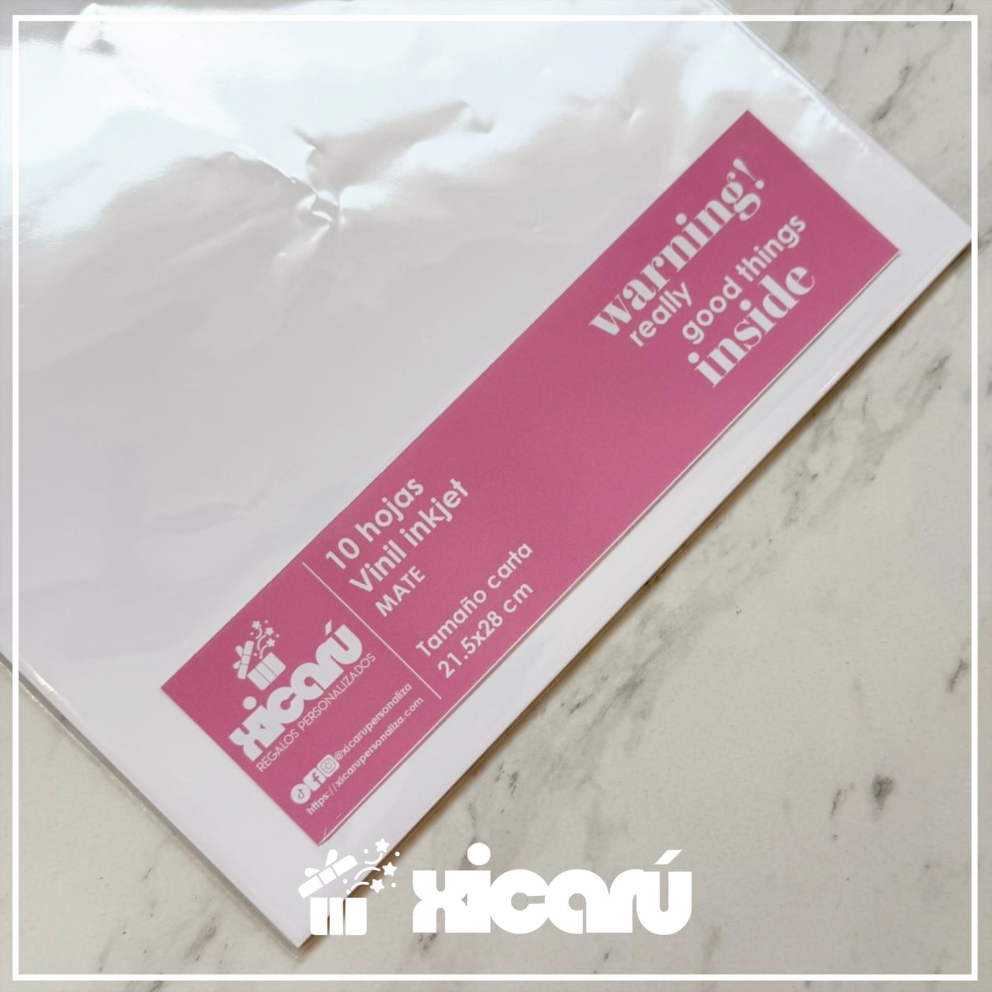 10 hojas - vinil inkjet Mate Carta