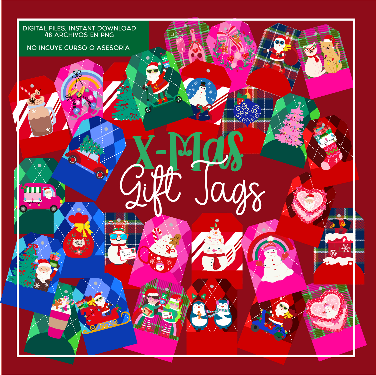 Bundle: 48 Gif Tags Xmas 2025