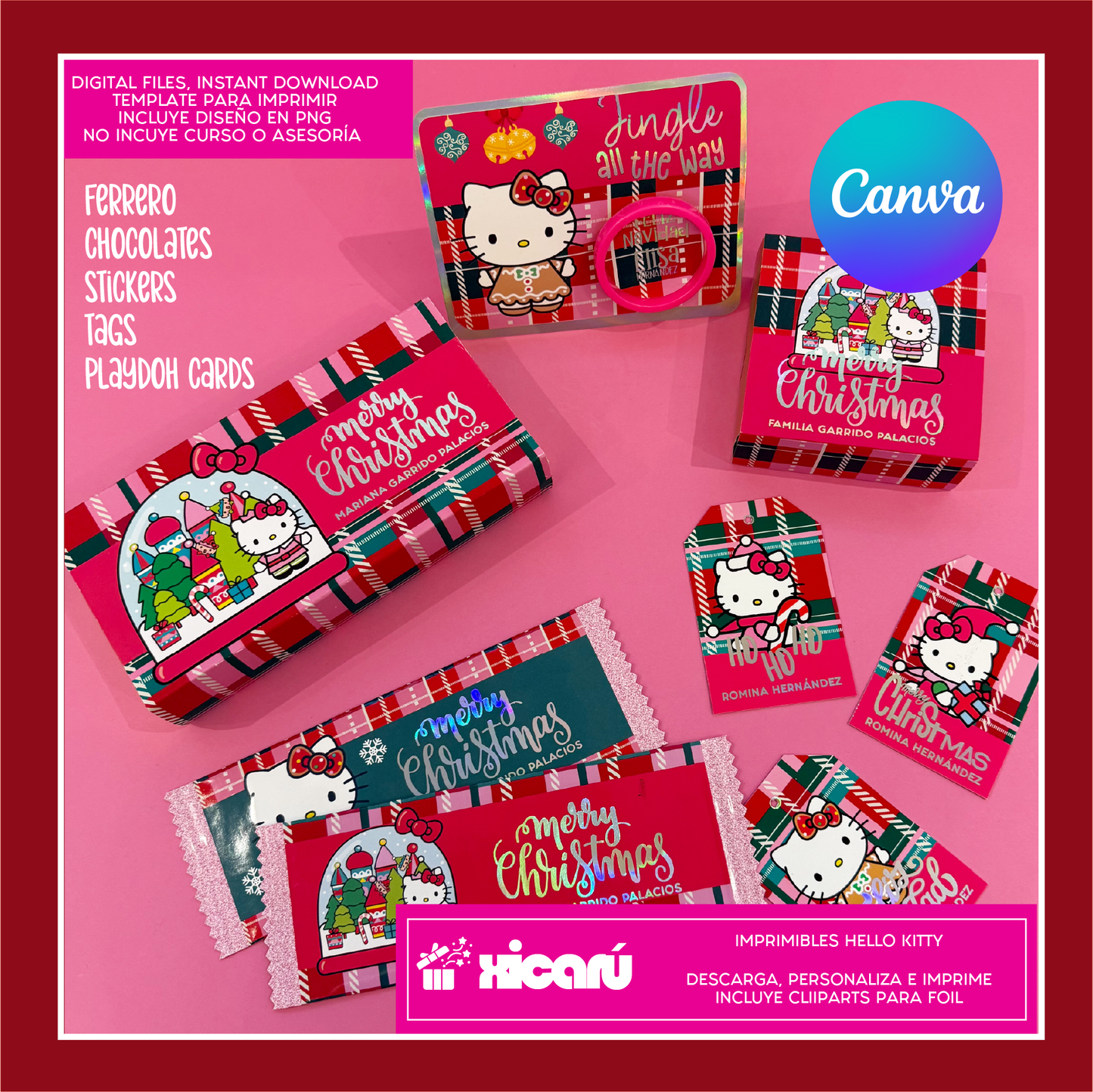 Imprimibles: Hello Kitty - Xmas 2025