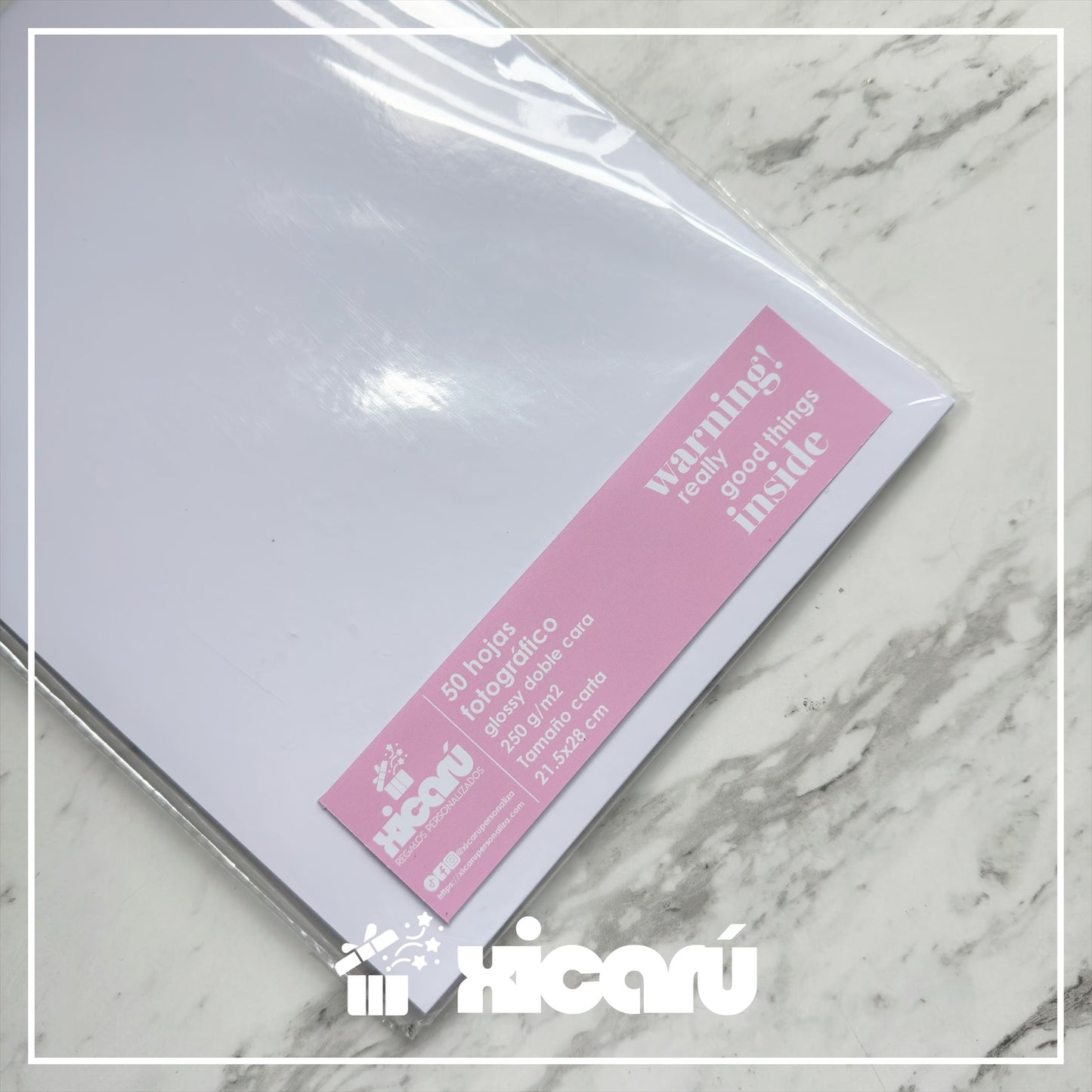 50 hojas - Papel fotográfico brillante (glossy) 200gr DOBLE CARA