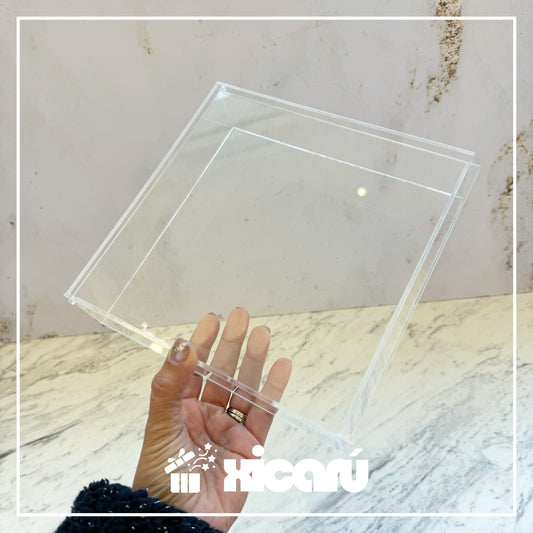 Caja acrílico 18x18 SIN divisiones