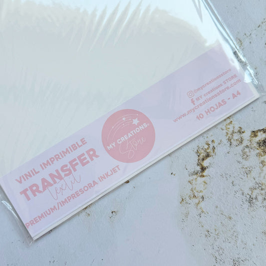 10 hojas - vinil textil imprimible inkjet*