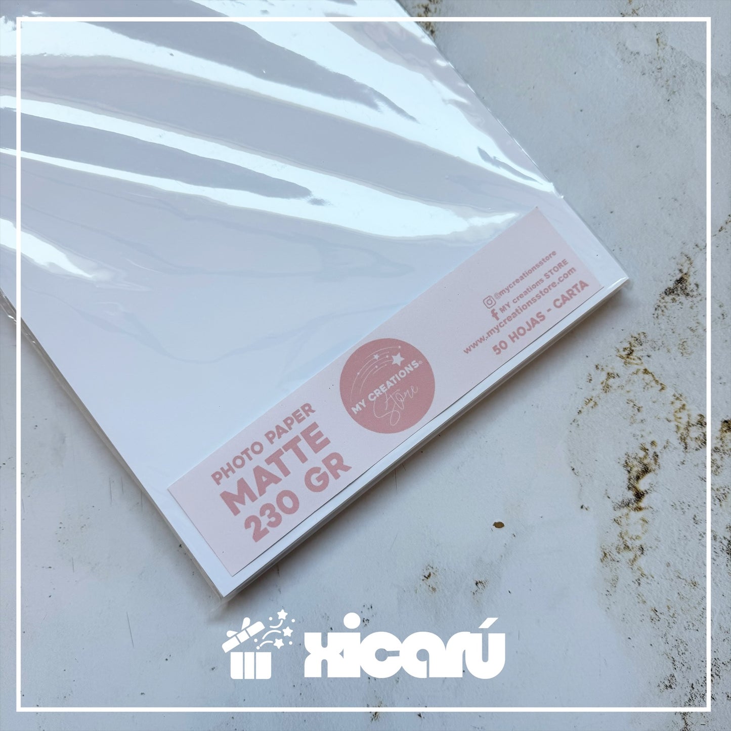 50 hojas - Papel fotográfico mate 230gr carta