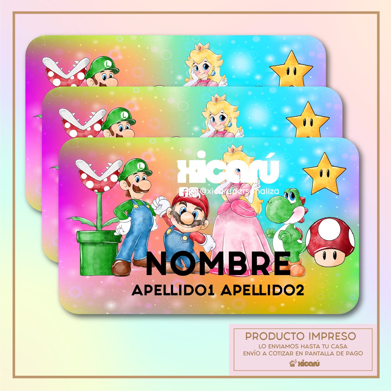 Sticker Personalizado: Mario Multicolor