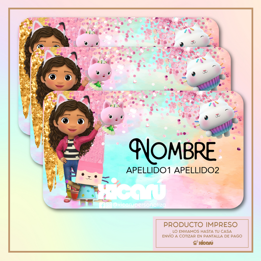 Sticker Personalizado: Gabby's House Glitter