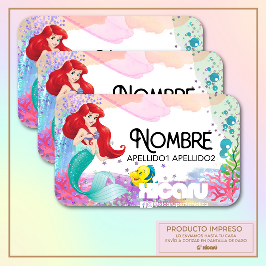 Sticker Personalizado: Sirenita Multicolor