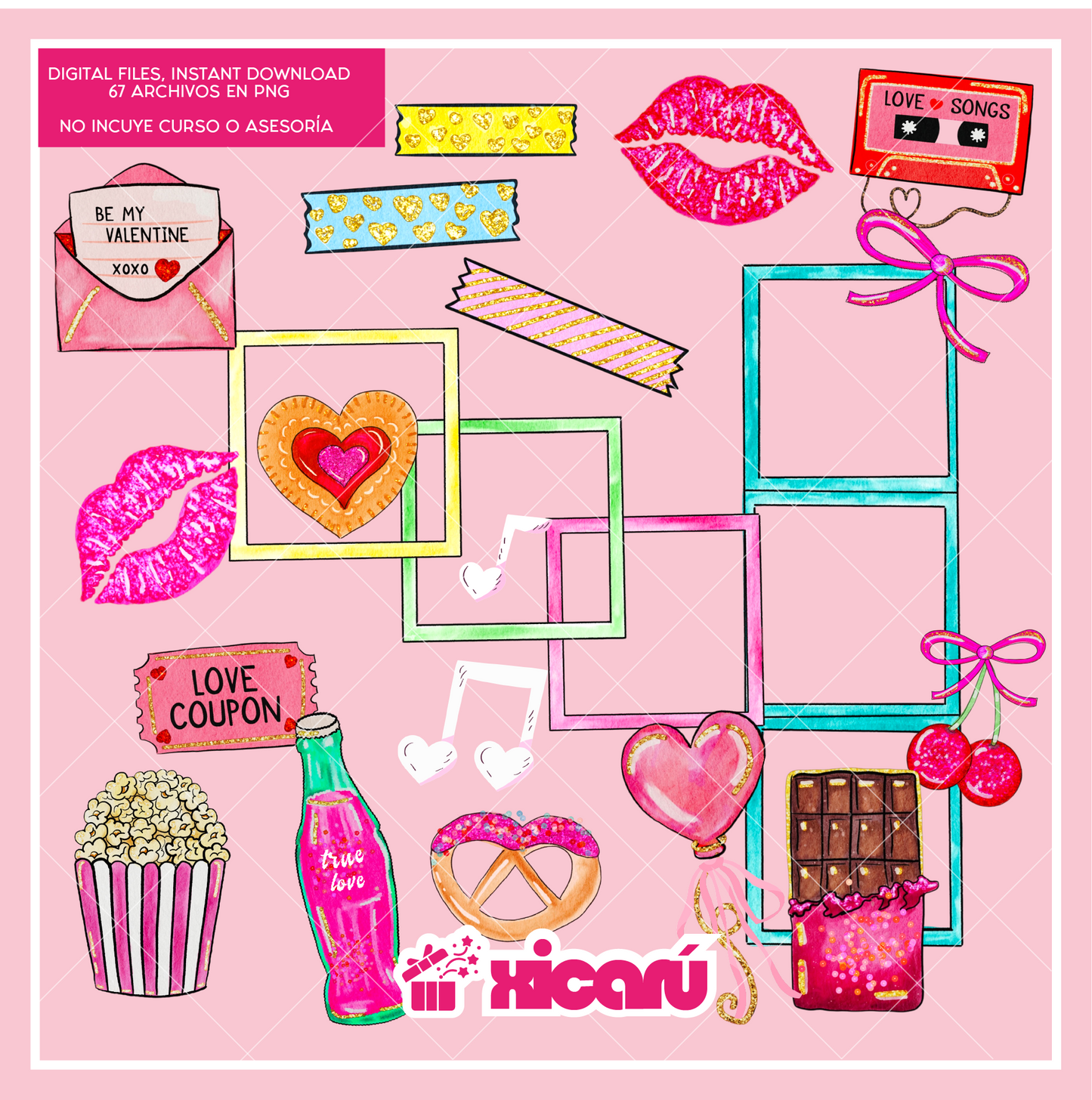 Clipart Watercolor: Valentine's