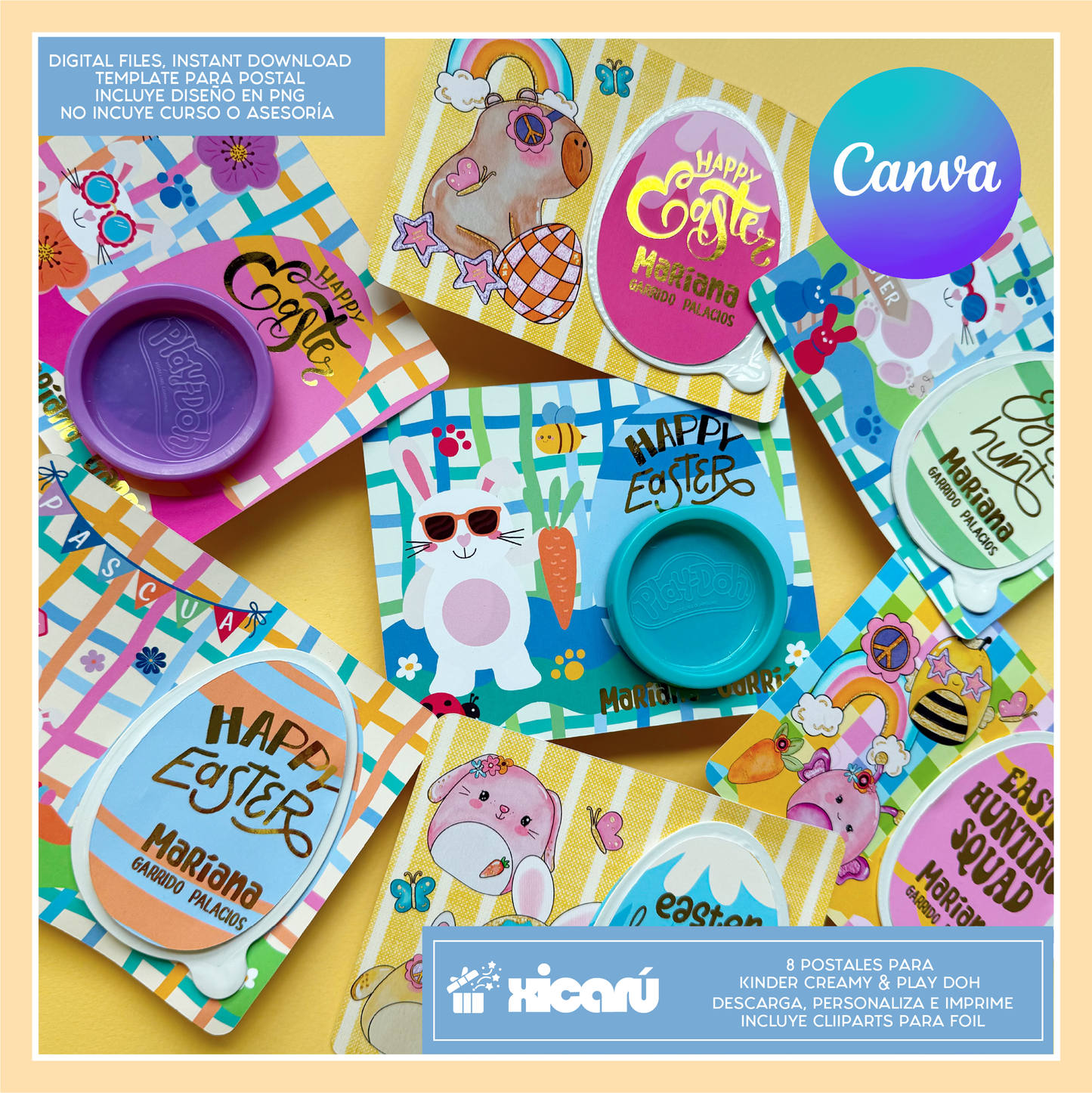 Postales: Kinder Creamy & Play Doh