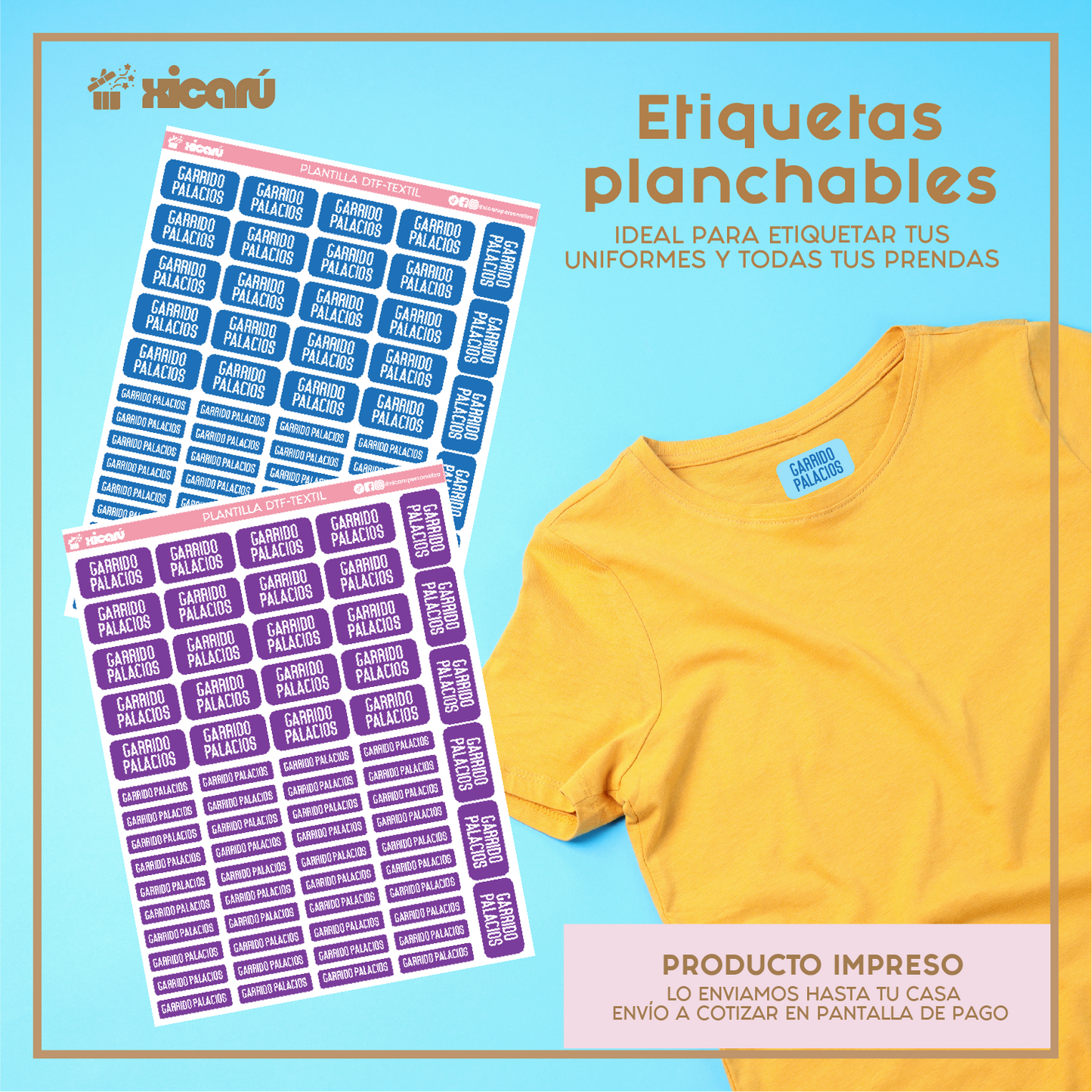 Etiqueta Textil Mixto: 66 piezas