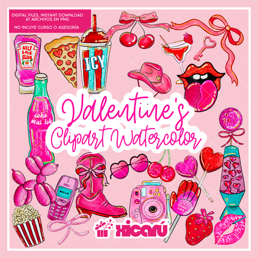 Clipart Watercolor: Valentine's
