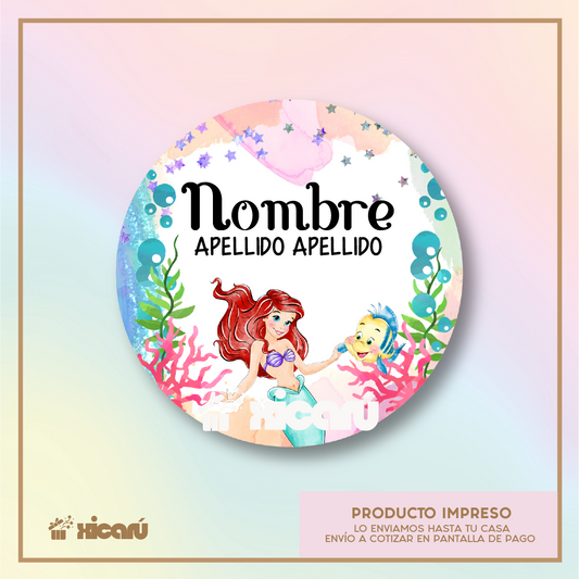 Sticker Personalizado: Sirenita Ariel