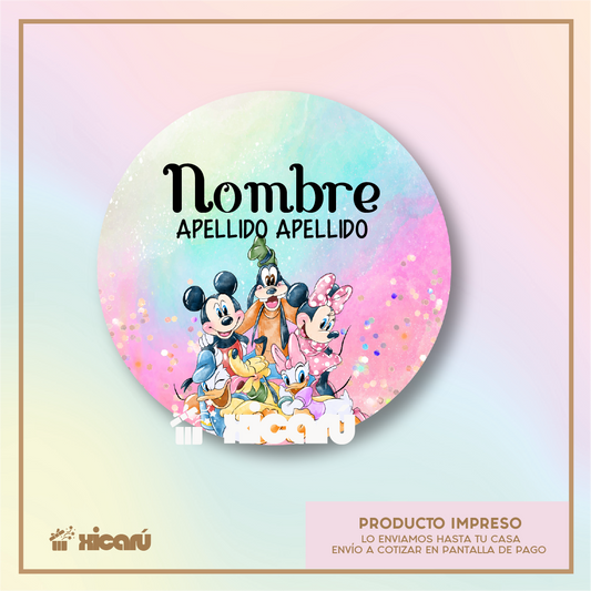 Sticker Personalizado: Mickey Multicolor