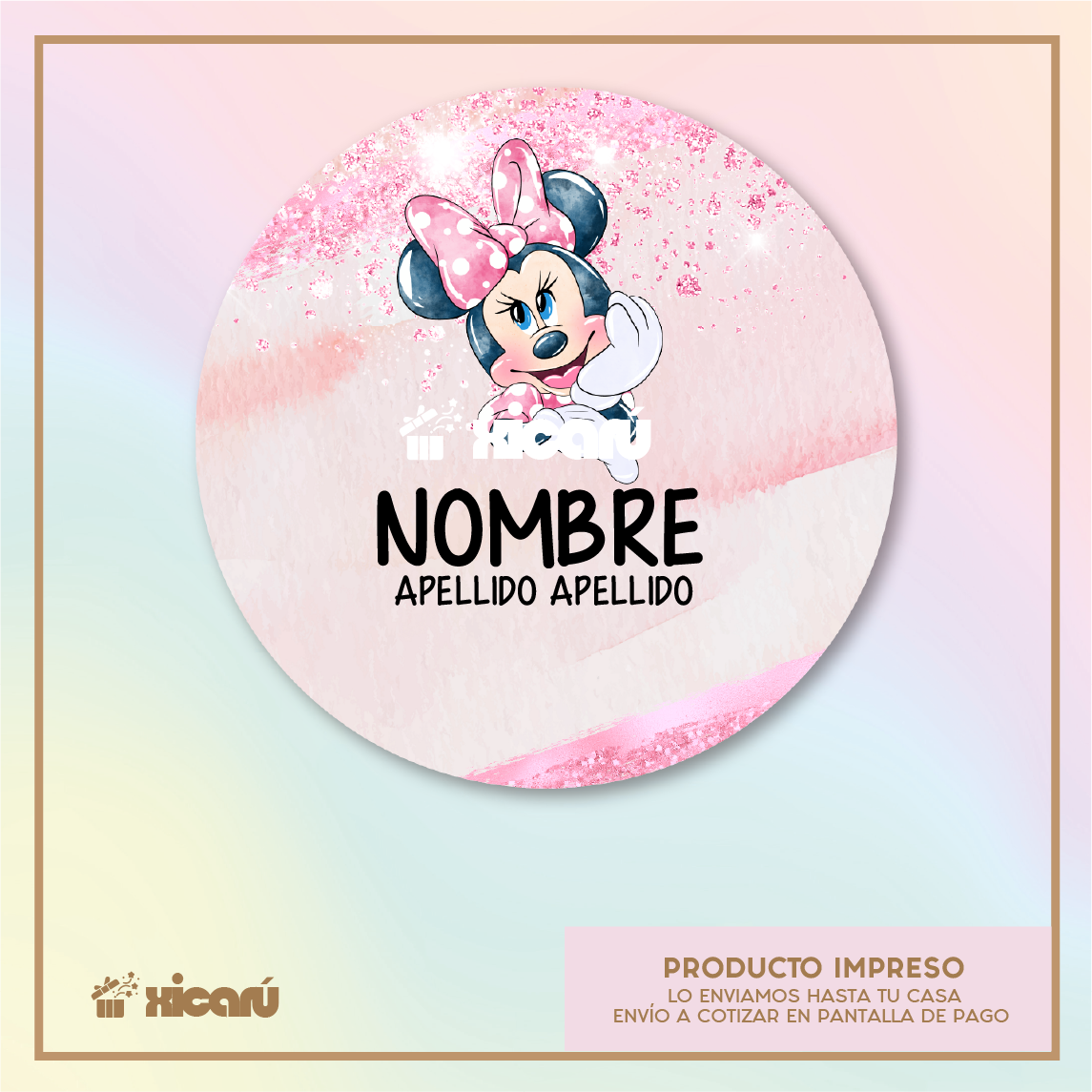 Sticker Personalizado: Minnie Pink