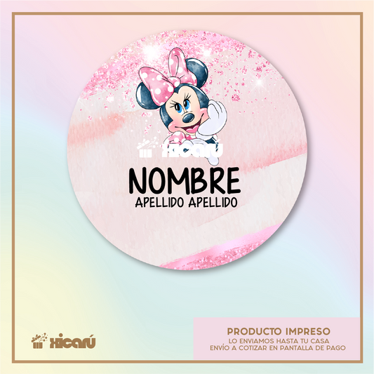 Sticker Personalizado: Minnie Pink