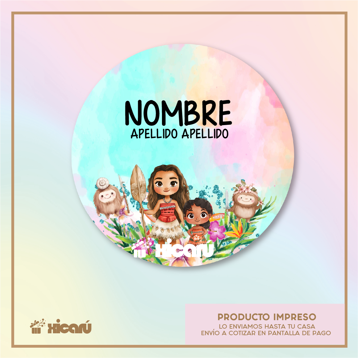 Sticker Personalizado: Moana Baby