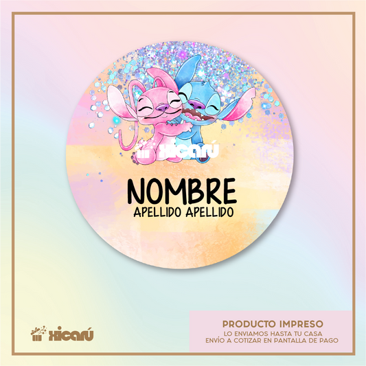 Sticker Personalizado: Stitch y Angela