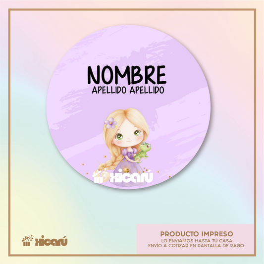 Sticker Personalizado: Rapunzel Baby