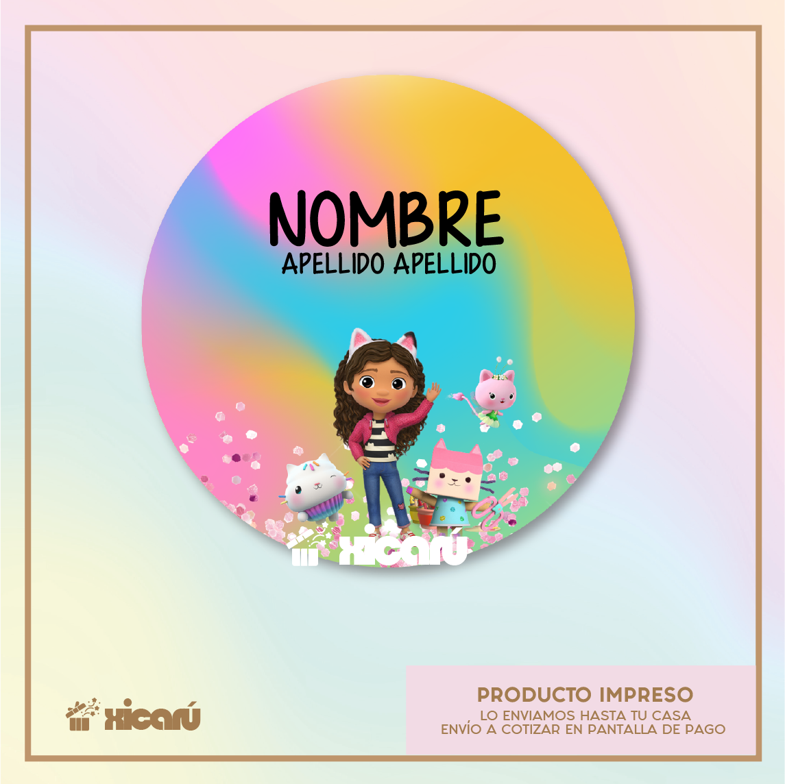 Sticker Personalizado: Gabby´s House Multicolor