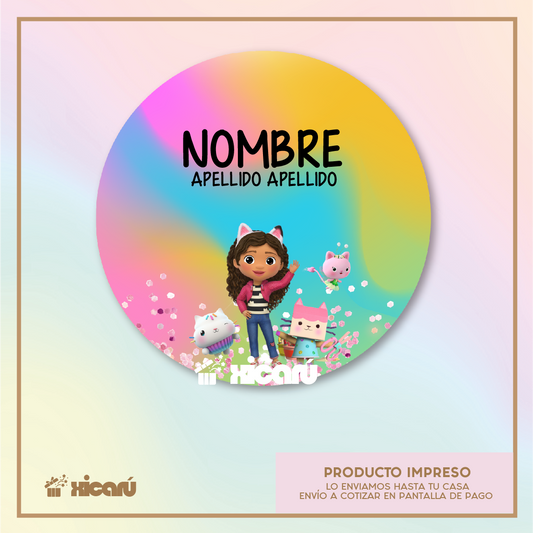 Sticker Personalizado: Gabby´s House Multicolor