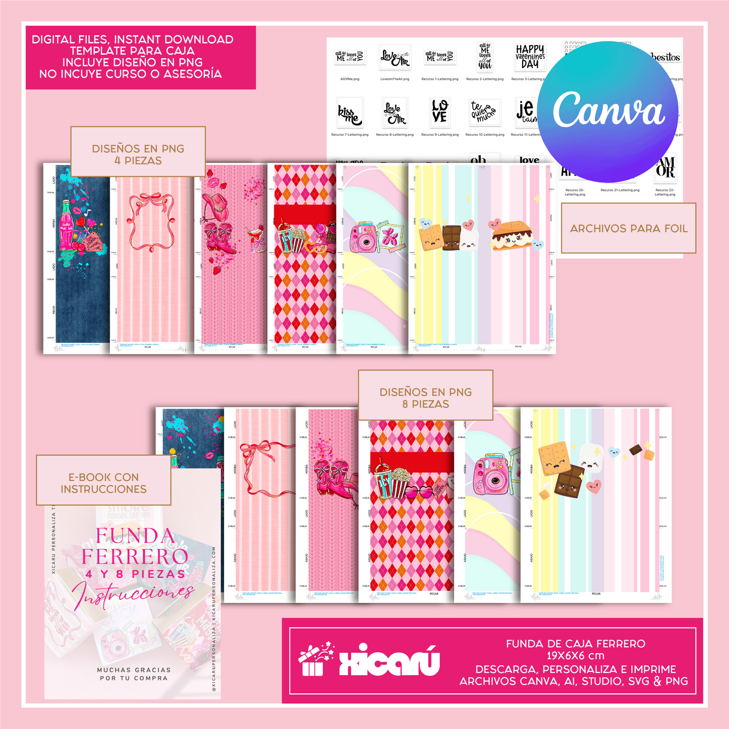 12 Fundas Ferrero 4 y 8 piezas: Valentine 2025