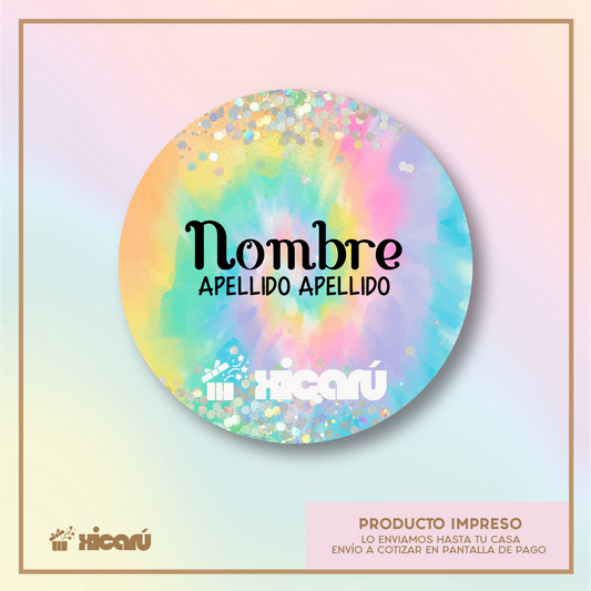 Sticker Personalizado: Multicolor Tie Dye