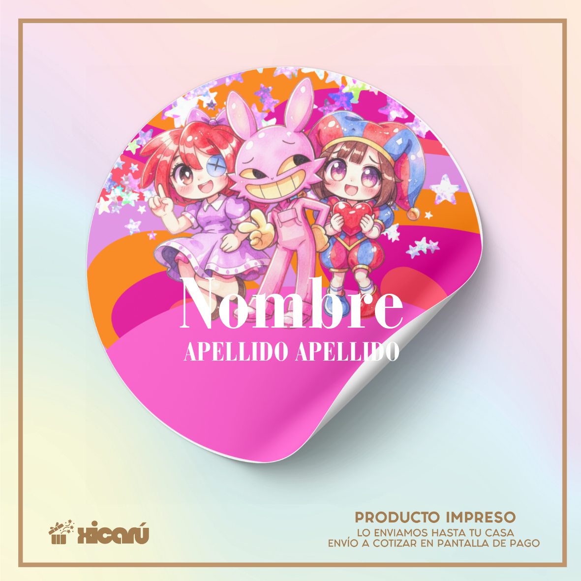 Sticker Personalizado: DigitalCircus Pink C