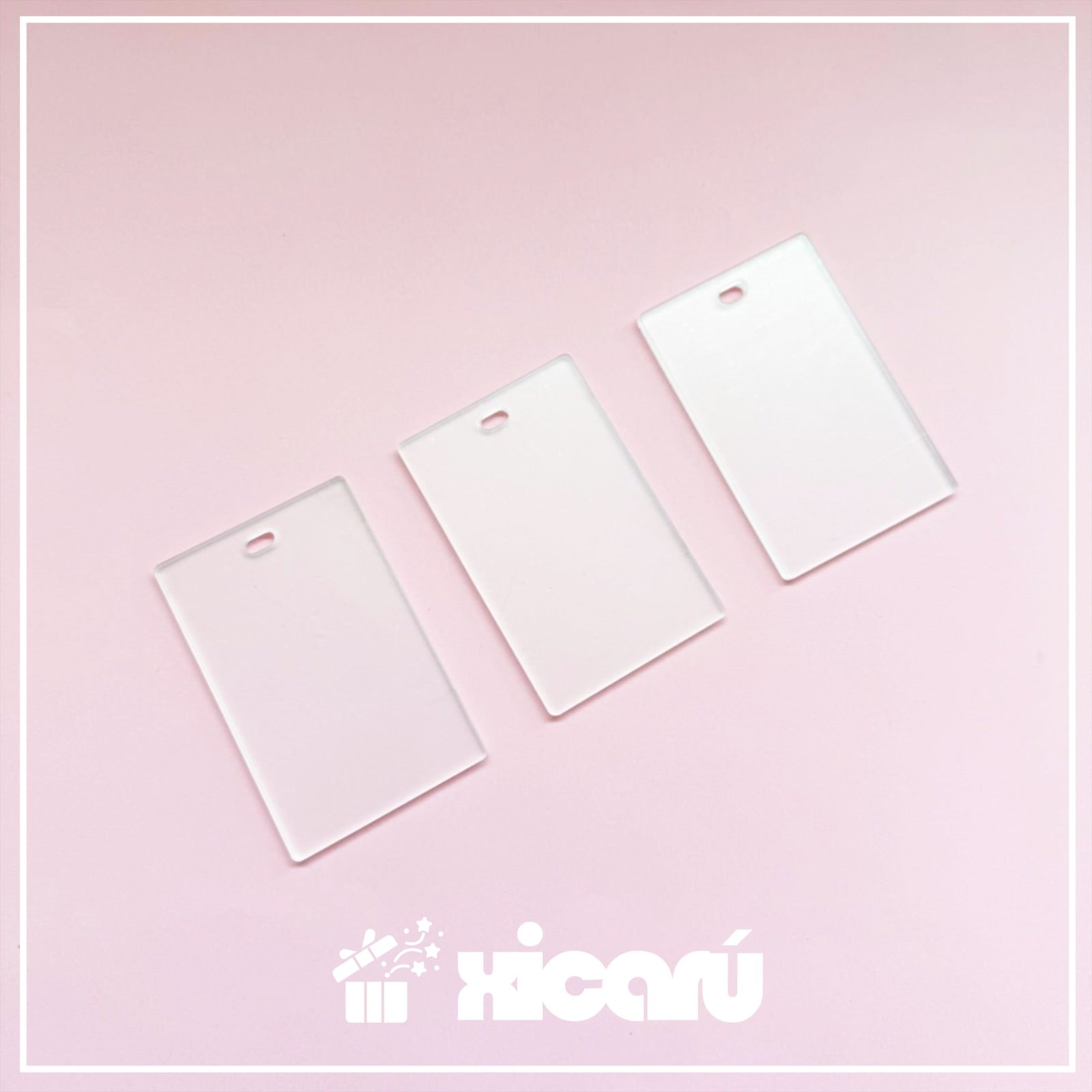 10 Tags rectangular Acrílico transparente – xicarupersonaliza