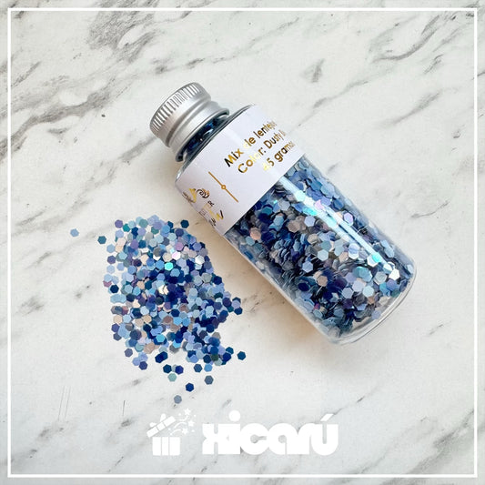 Mix de glitter Dusty blue