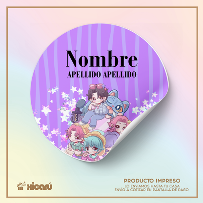 Sticker Personalizado: SajaBoys Purple C