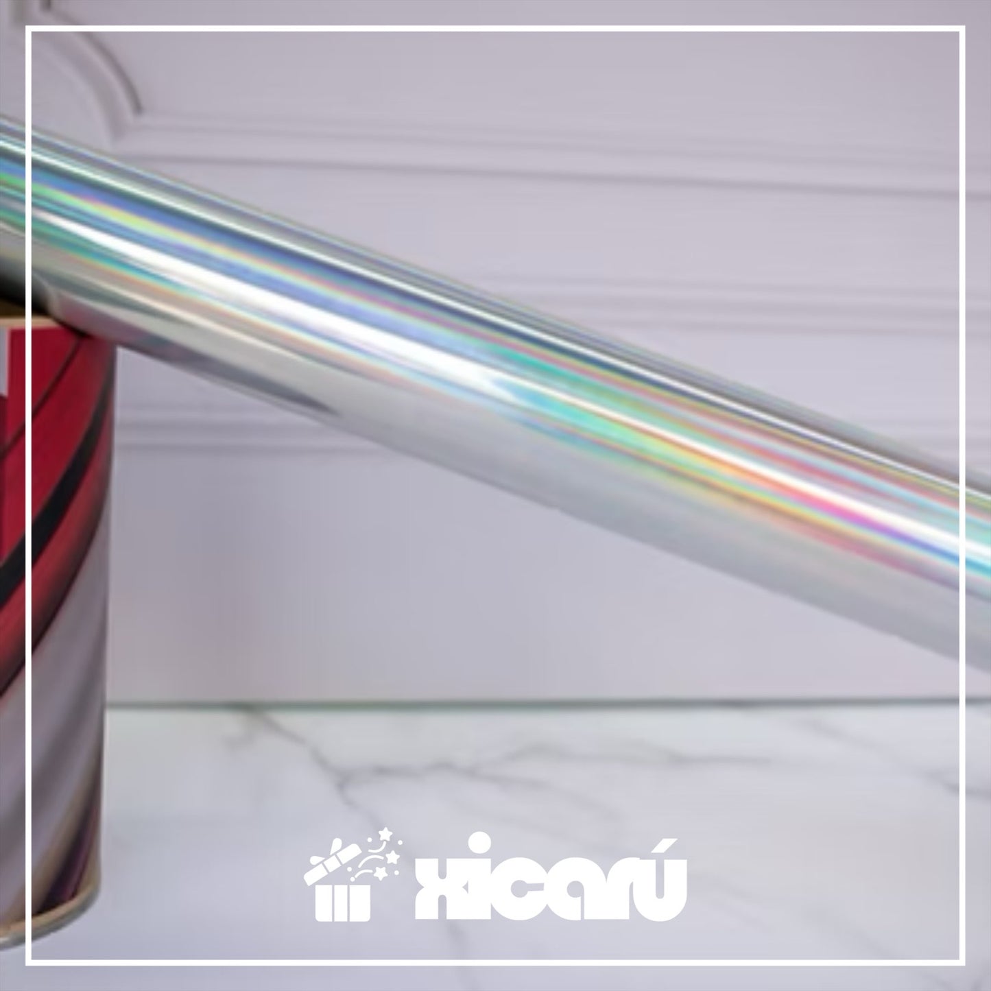 30 mts de Foil reactivo a tóner plata tornasol