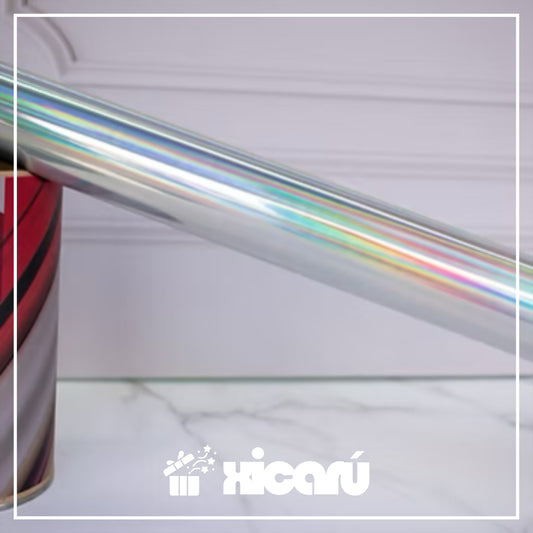 30 mts de Foil reactivo a tóner plata tornasol
