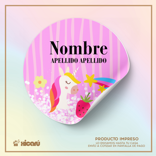 Sticker Personalizado: Unicornio C