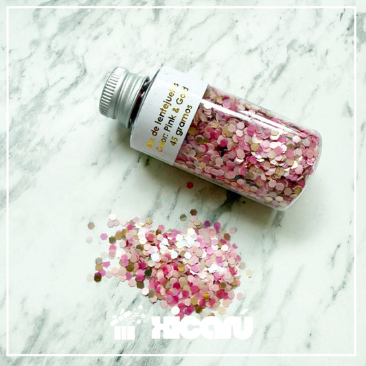 Mix de glitter Pink & Gold