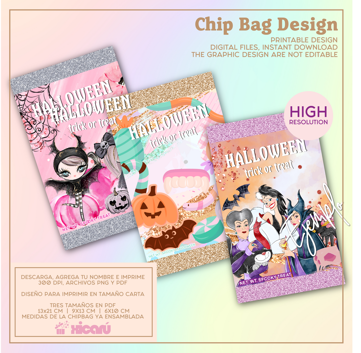 Halloween chip bags: bundle 2023 (3 digital kits)