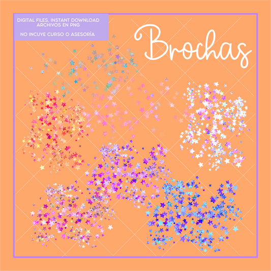 Clipart: Brochas Estrellas