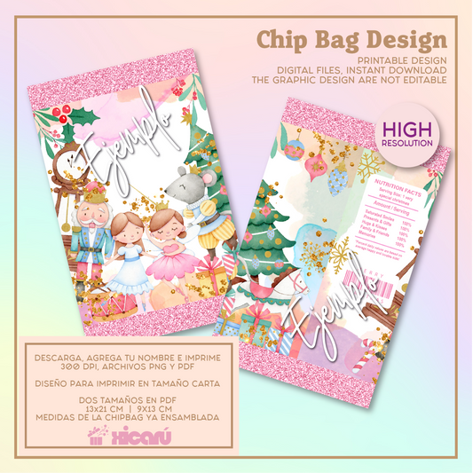 Nutcracker cute, Christmas Chip bag