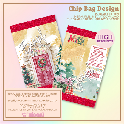 Bundle Xmas CHIP BAGS 2023, chip bags para imprimir