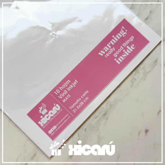 10 hojas - vinil inkjet Mate Carta