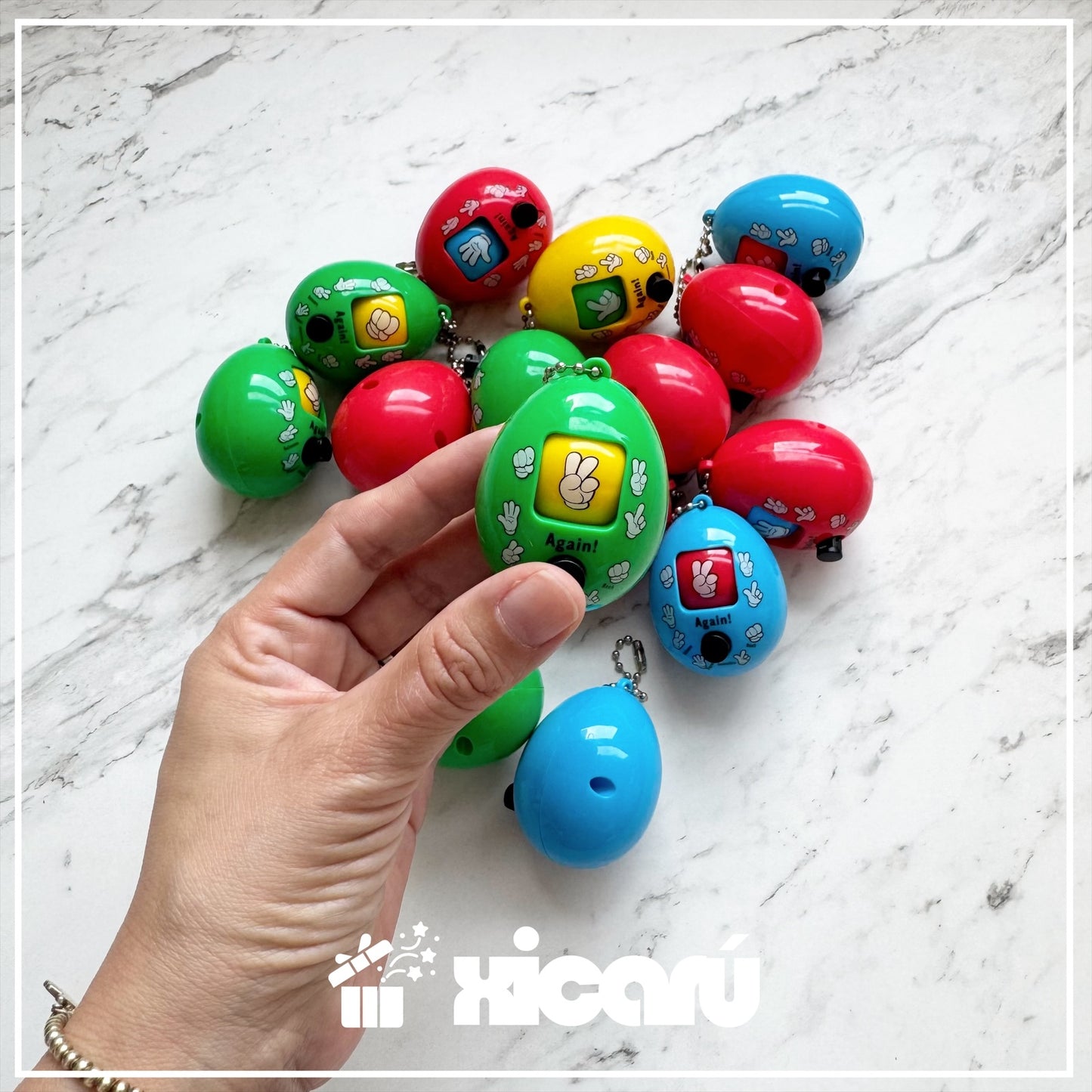 Llavero Rock-paper-scissors. 6 piezas