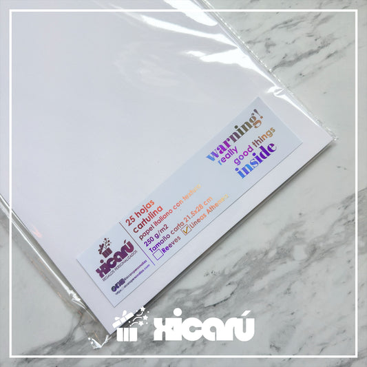 25 Hojas - Cartulina Papel italiano con textura Lineas Athenea 250gr Carta