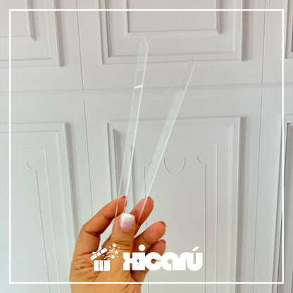 10 Varillas de acrílico (sticks) para cake topper