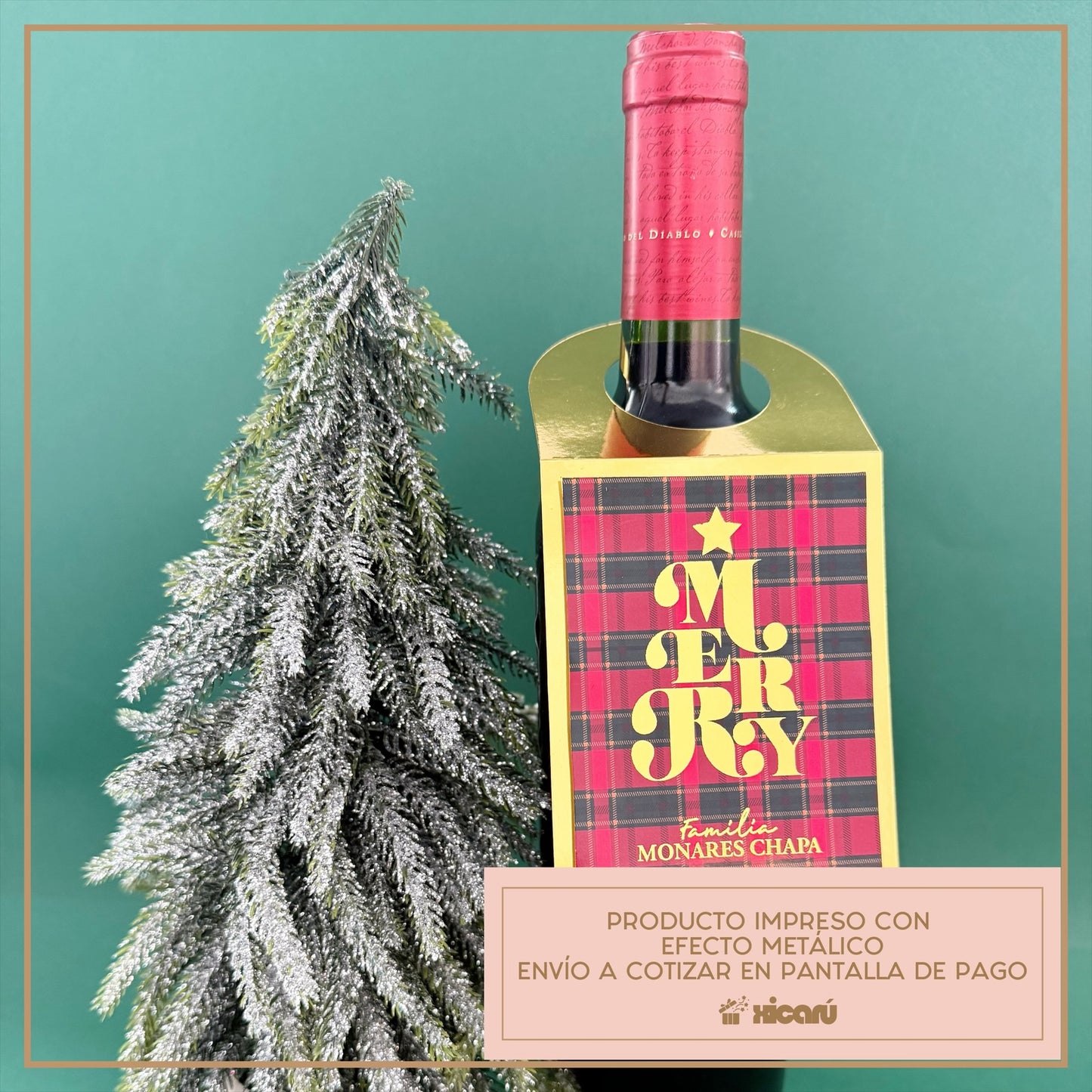 Navidad Wine Tags 6 pzas