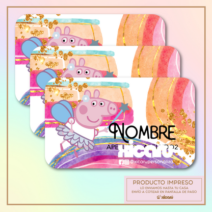 Sticker Personalizado: Peppa Pig Multicolor