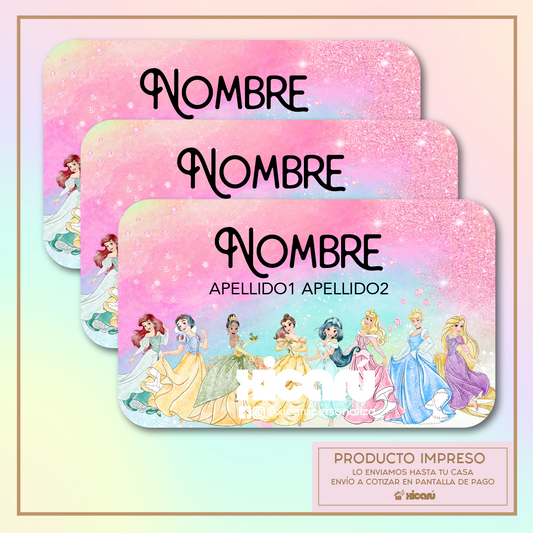 Sticker Personalizado: Princesas acuarela