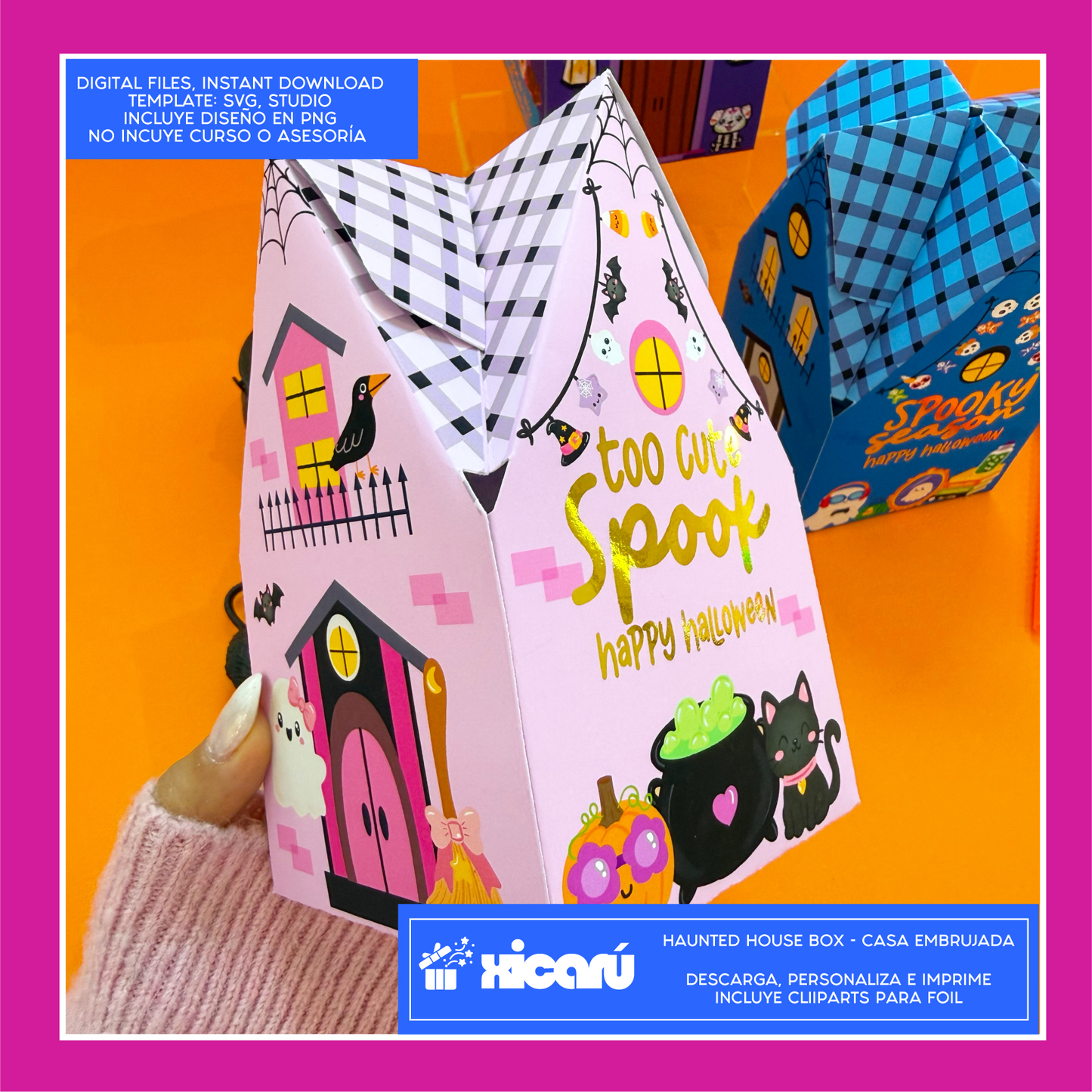 Template: Haunted house box - Casita Embrujada