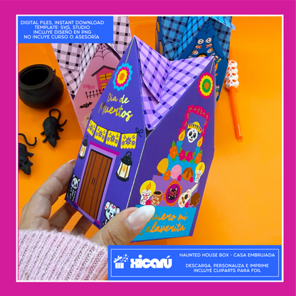 Template: Haunted house box - Casita Embrujada