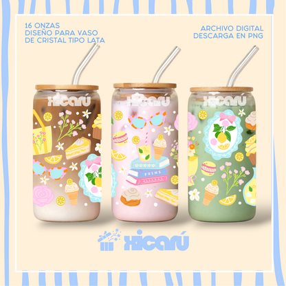 PNG Diseños para Vaso Tipo Lata 16oz - DTF UV